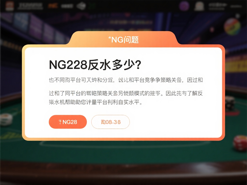 对于"NG28反水多少"这一问题，不同平台可能会有